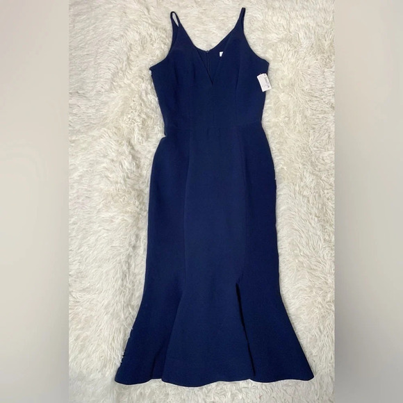DRESS THE POPULATION Dress Women's Size Medium Midnight Blue Navy - Picture 13 of 14